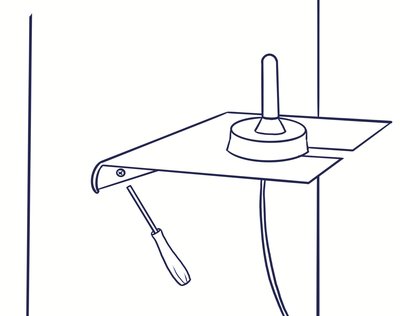 Installation de l'antenne bâton