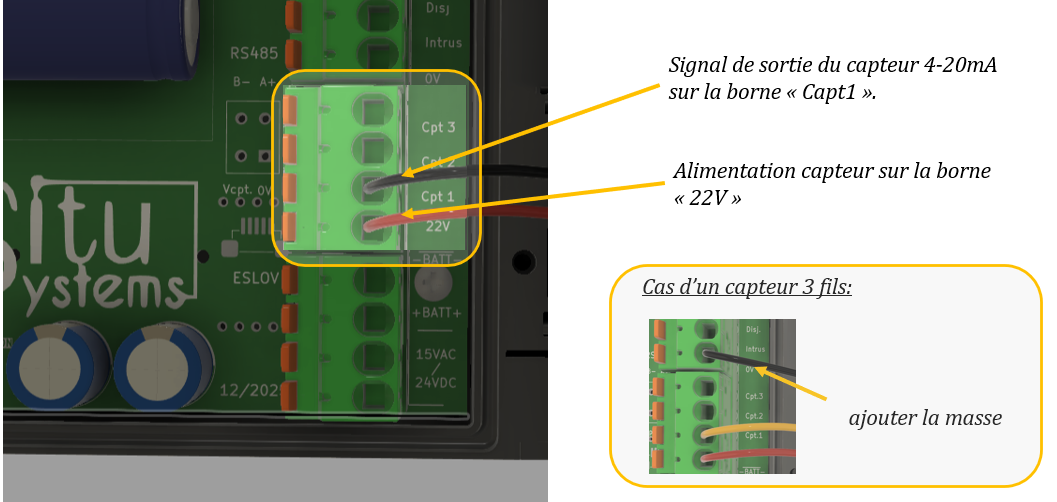 Raccordement d'un débitmètre 4-20 mA dans IS-CONSO